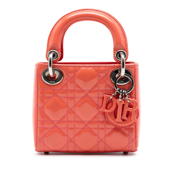 Dior Handbags - Pre-Loved Dior Micro Patent Cannage Lady Dior